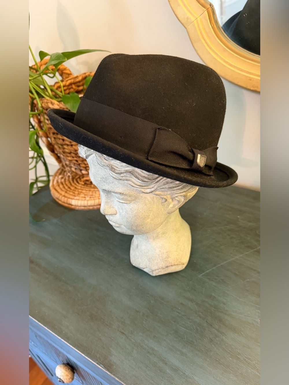 Brixton vintage-style fedora with a grosgrain ribbon band